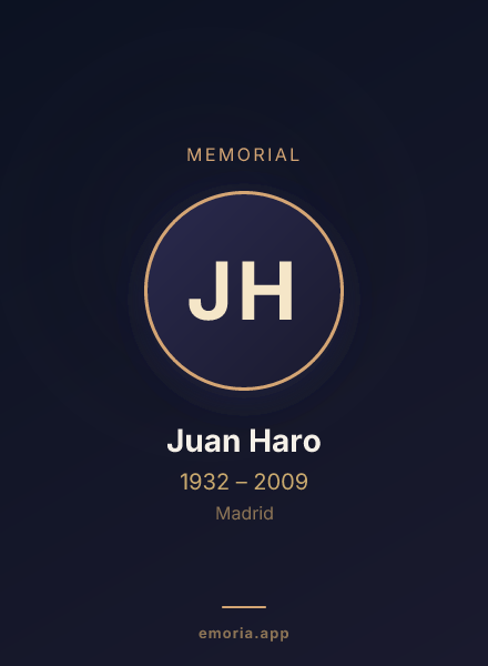 Memorial portrait of Juan Haro