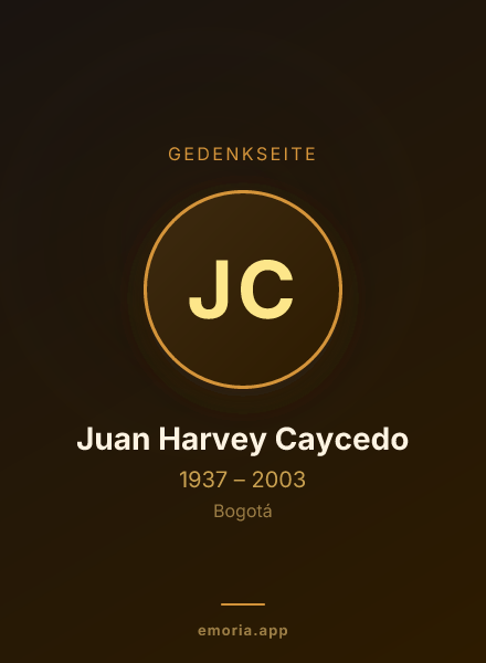 Gedenkportrait von Juan Harvey Caycedo