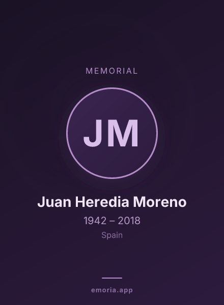 Memorial portrait of Juan Heredia Moreno