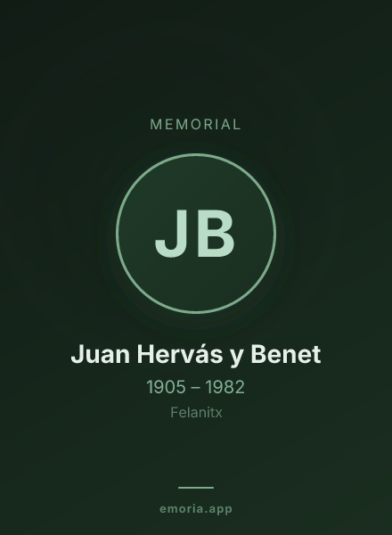 Memorial portrait of Juan Hervás y Benet
