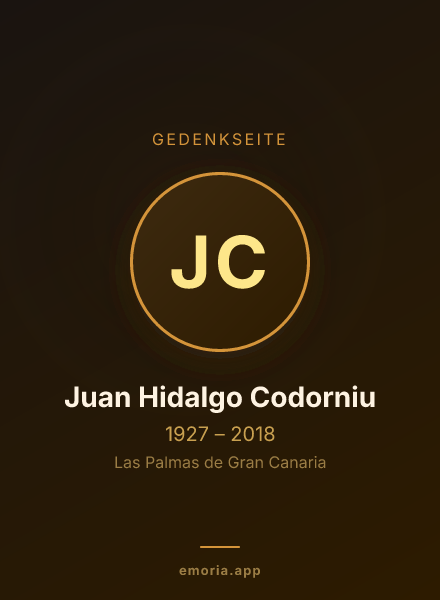 Gedenkportrait von Juan Hidalgo Codorniu
