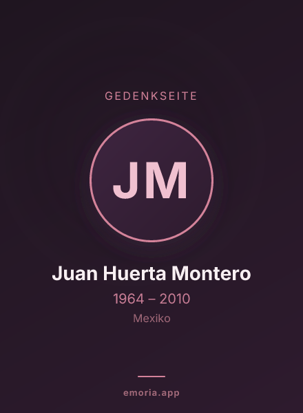 Gedenkportrait von Juan Huerta Montero