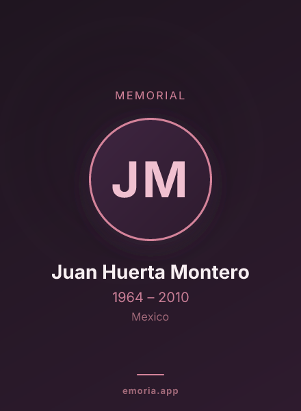 Memorial portrait of Juan Huerta Montero