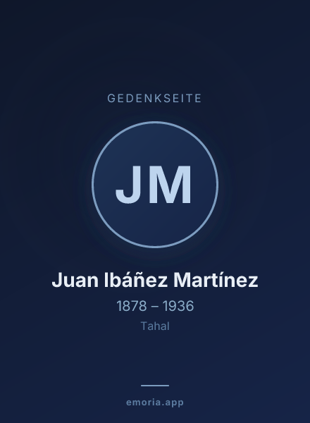 Gedenkportrait von Juan Ibáñez Martínez