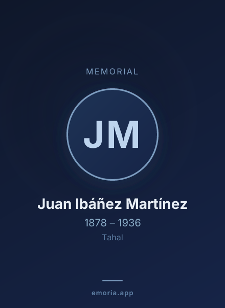 Memorial portrait of Juan Ibáñez Martínez
