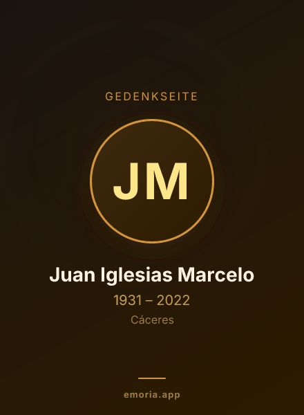 Gedenkportrait von Juan Iglesias Marcelo