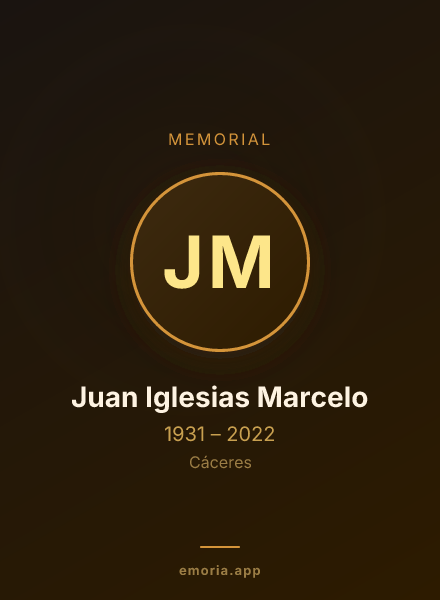 Memorial portrait of Juan Iglesias Marcelo