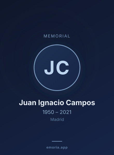 Memorial portrait of Juan Ignacio Campos