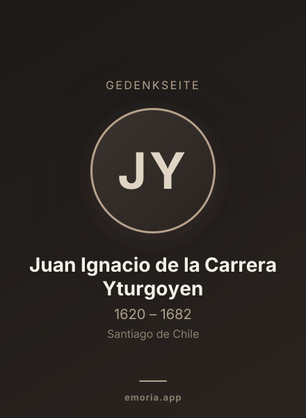 Gedenkportrait von Juan Ignacio de la Carrera Yturgoyen