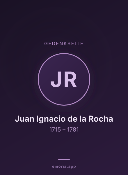 Gedenkportrait von Juan Ignacio de la Rocha