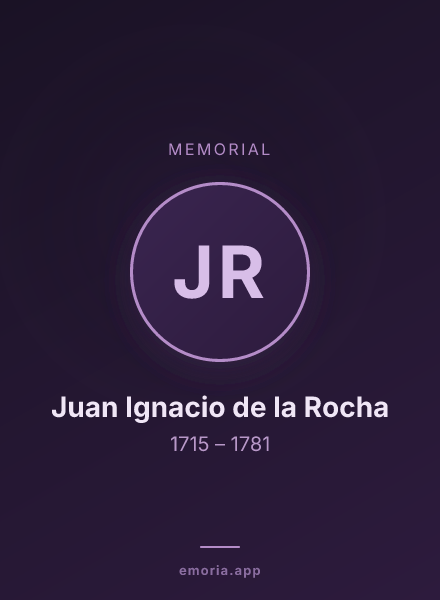 Memorial portrait of Juan Ignacio de la Rocha