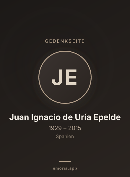 Gedenkportrait von Juan Ignacio de Uría Epelde