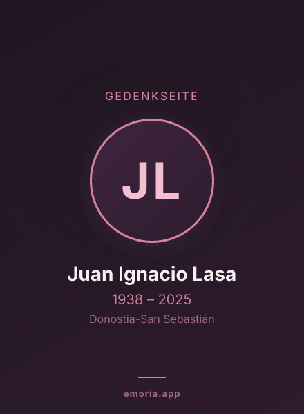 Gedenkportrait von Juan Ignacio Lasa