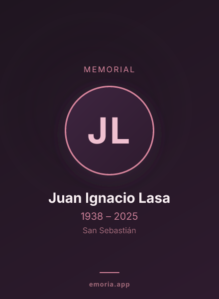 Memorial portrait of Juan Ignacio Lasa