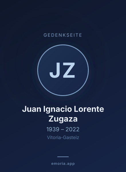 Gedenkportrait von Juan Ignacio Lorente Zugaza