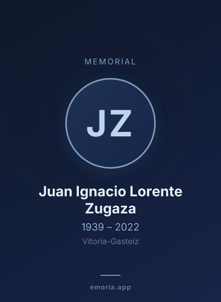 Memorial portrait of Juan Ignacio Lorente Zugaza