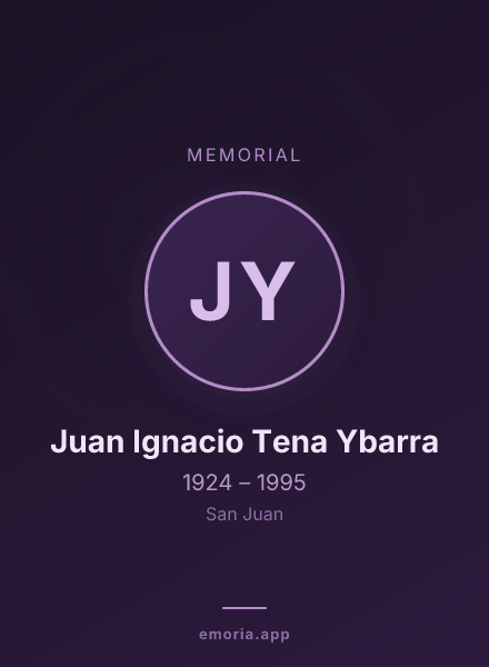 Memorial portrait of Juan Ignacio Tena Ybarra