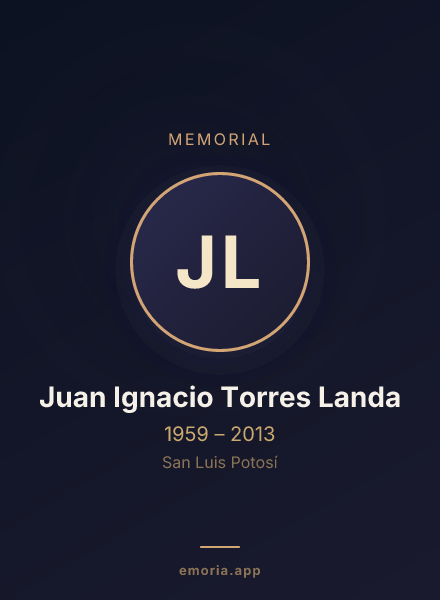 Memorial portrait of Juan Ignacio Torres Landa