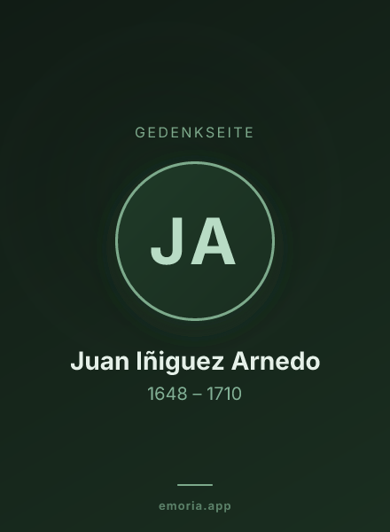 Gedenkportrait von Juan Iñiguez Arnedo