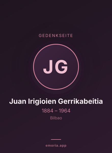 Gedenkportrait von Juan Irigioien Gerrikabeitia
