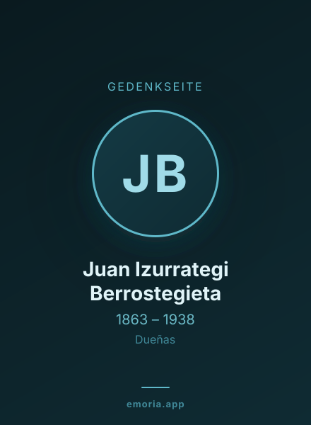 Gedenkportrait von Juan Izurrategi Berrostegieta