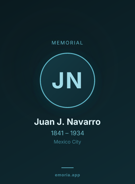 Memorial portrait of Juan J. Navarro