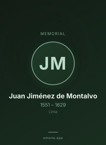 Memorial portrait of Juan Jiménez de Montalvo