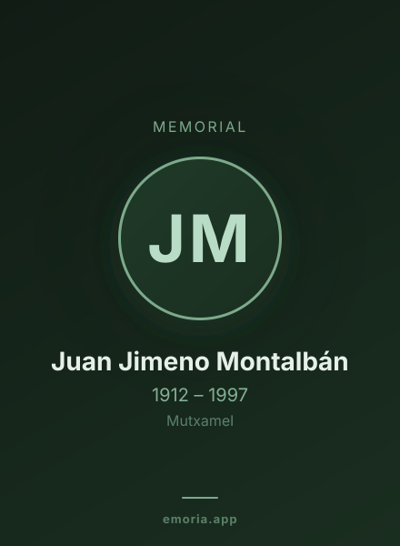 Memorial portrait of Juan Jimeno Montalbán