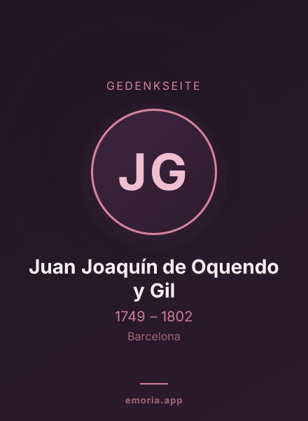 Gedenkportrait von Juan Joaquín de Oquendo y Gil