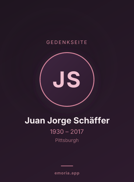 Gedenkportrait von Juan Jorge Schäffer