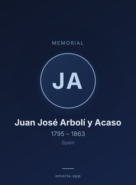 Memorial portrait of Juan José Arbolí y Acaso