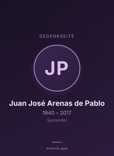 Gedenkportrait von Juan José Arenas de Pablo