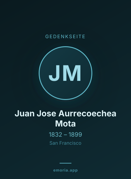 Gedenkportrait von Juan Jose Aurrecoechea Mota