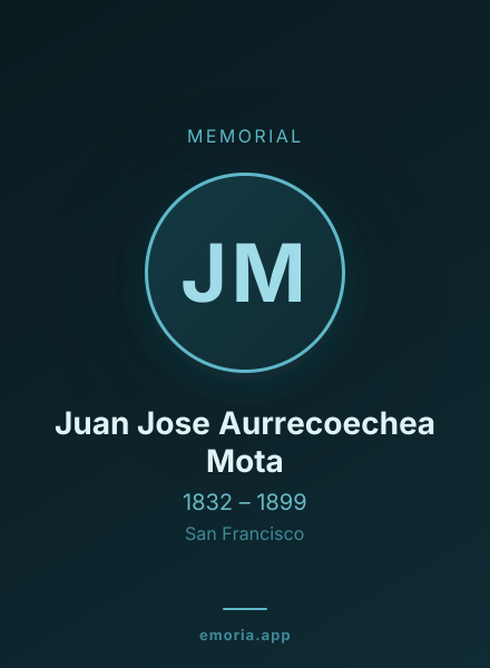 Memorial portrait of Juan Jose Aurrecoechea Mota