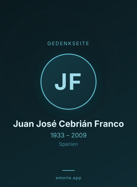 Gedenkportrait von Juan José Cebrián Franco