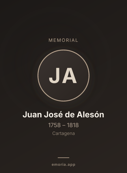 Memorial portrait of Juan José de Alesón