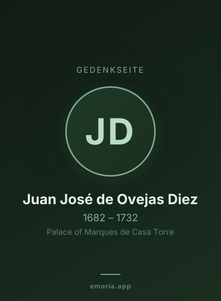 Gedenkportrait von Juan José de Ovejas Diez