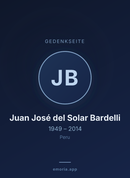 Gedenkportrait von Juan José del Solar Bardelli