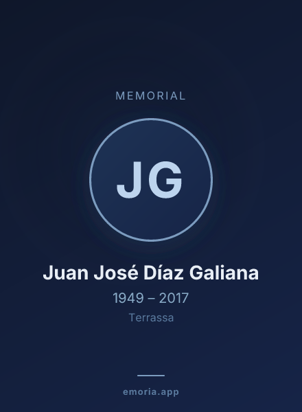 Memorial portrait of Juan José Díaz Galiana