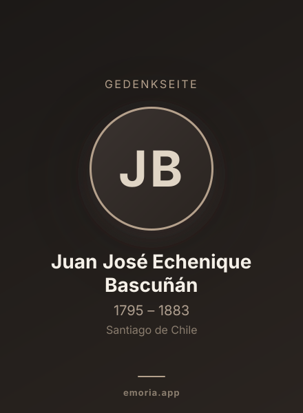 Gedenkportrait von Juan José Echenique Bascuñán