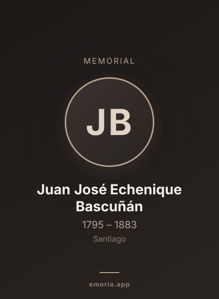 Memorial portrait of Juan José Echenique Bascuñán