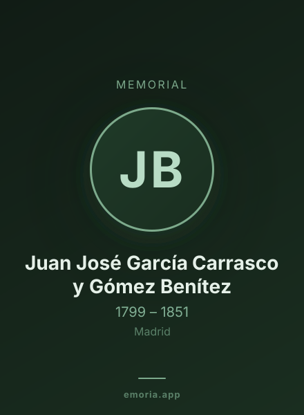 Memorial portrait of Juan José García Carrasco y Gómez Benítez