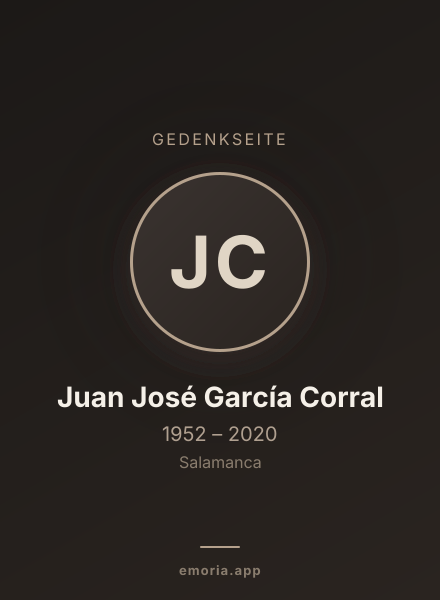 Gedenkportrait von Juan José García Corral