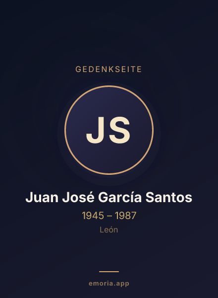 Gedenkportrait von Juan José García Santos