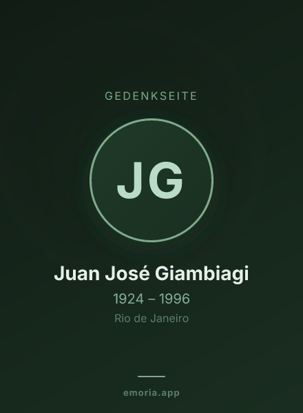 Gedenkportrait von Juan José Giambiagi