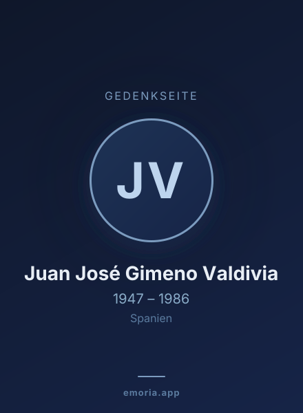 Gedenkportrait von Juan José Gimeno Valdivia