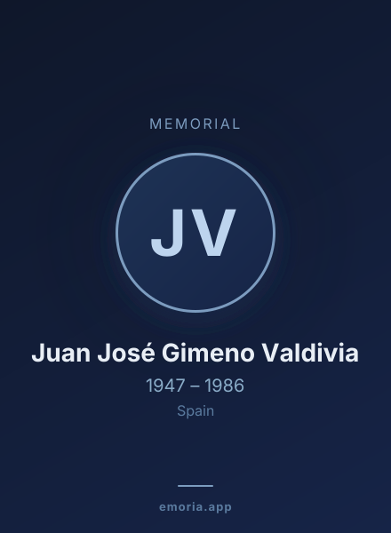 Memorial portrait of Juan José Gimeno Valdivia