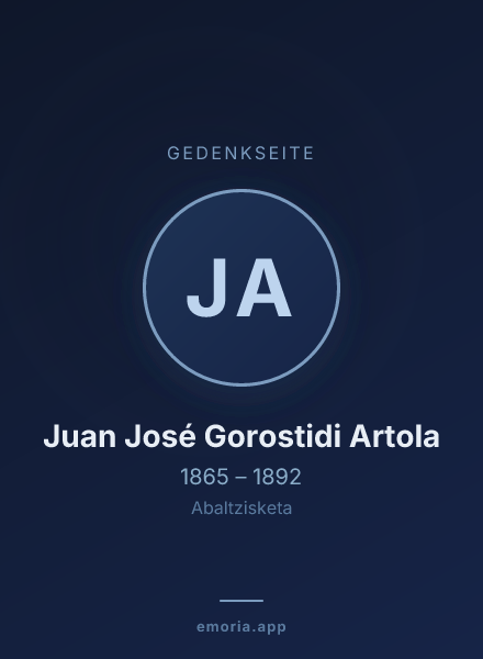 Gedenkportrait von Juan José Gorostidi Artola