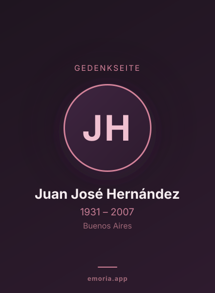 Gedenkportrait von Juan José Hernández