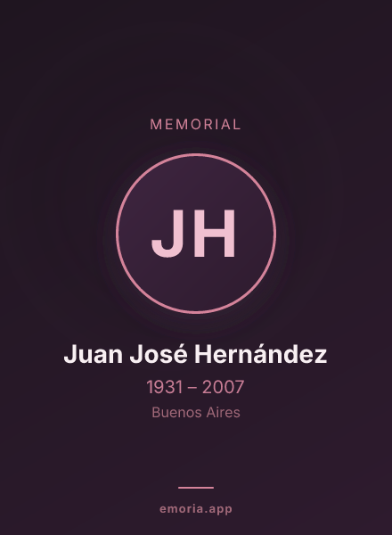 Memorial portrait of Juan José Hernández